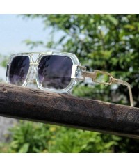 Oversized Oversized Sunglasses Transparent Gradient transparent - Transparent&grey - CU1935Q7RQZ $12.42