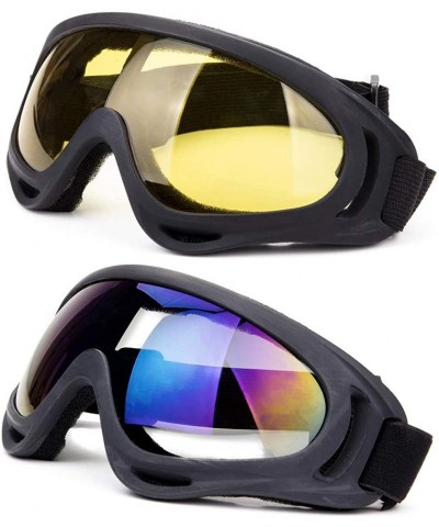 Goggle Snowboard Protection Windproof Motorcycle - Yellow+Multicolor - C818KOTRS2U $23.97
