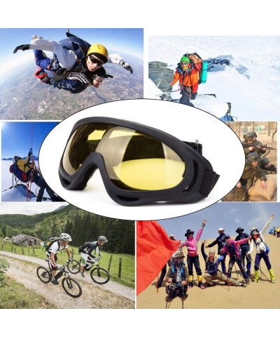 Goggle Snowboard Protection Windproof Motorcycle - Yellow+Multicolor - C818KOTRS2U $12.63