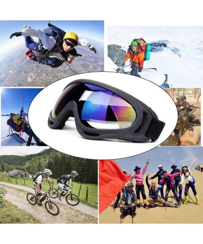 Goggle Snowboard Protection Windproof Motorcycle - Yellow+Multicolor - C818KOTRS2U $12.63