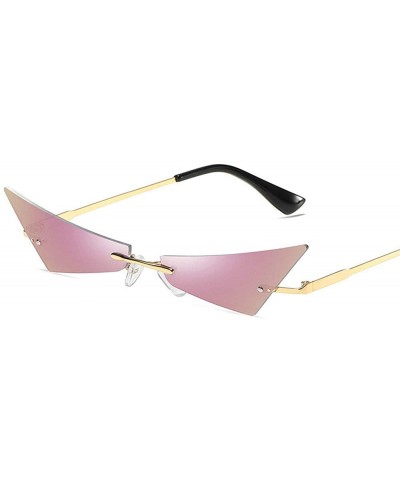 Rimless Sunglasses Rimless Glasses Designer Streetwear - Purple - CG18TULI66D $13.80