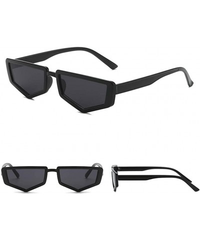 Square Small Sunglasses for Women Irregular Shape Sun Glasses Vintage Retro Shades Plastic Frame Eyeglasses - CJ18S4X7DGU $10.27