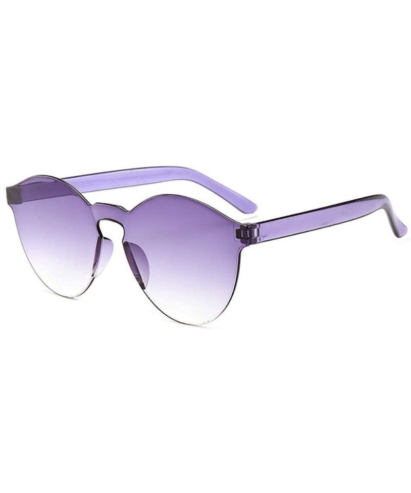 Round Unisex Fashion Candy Colors Round Outdoor Sunglasses - Light Gray - C3199AA29D9 $18.66