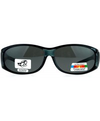 Rectangular Polarized Fit Over Glasses Womens Sunglasses Oval Rectangular Frame - Gray - C51873DDZIS $15.36
