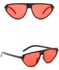 Oval Sunglasses Fashion Glasses Oversized Vintage - Hot Pink - CE18NSHZCH4 $8.54