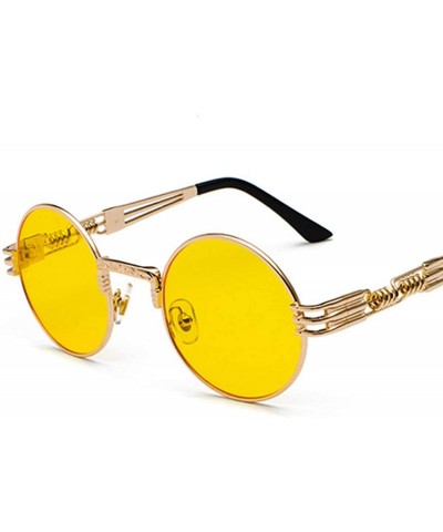 Goggle Fashion Round Eyeglasses Women Vintage Spring Glasses Legs Sunglasses Luxury Punk Lentes - C8 Silver Clear - CF198ZW37...