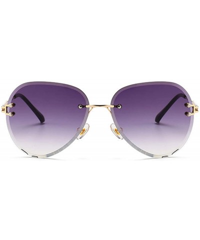 Round RimlRound Sunglasses Women Flower Gradient Sun Glasses Female Metal Frame Shades Eyewear UV400 - 1535gray - CJ1985H802L...
