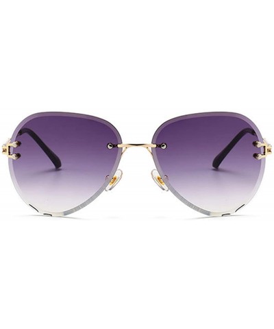 Round RimlRound Sunglasses Women Flower Gradient Sun Glasses Female Metal Frame Shades Eyewear UV400 - 1535gray - CJ1985H802L...