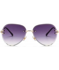 Round RimlRound Sunglasses Women Flower Gradient Sun Glasses Female Metal Frame Shades Eyewear UV400 - 1535gray - CJ1985H802L...