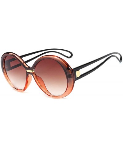 Round Fashion small round frame sunglasses - women's men's two-tone sunglasses - G - CI18RT8SRG5 $78.10