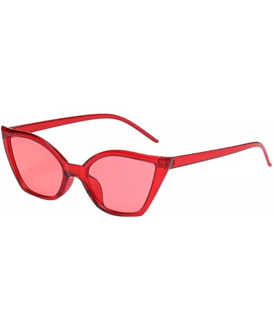 Sport Women Men Vintage Cat Eye Unisex Sunglasses Rapper Glasses Eyewear - A - CI18TS2QH66 $11.80