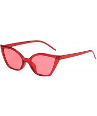 Sport Women Men Vintage Cat Eye Unisex Sunglasses Rapper Glasses Eyewear - A - CI18TS2QH66 $11.80