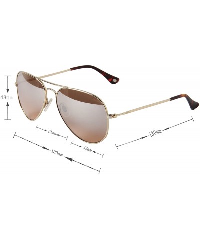 Aviator Designer Classic Aviator Metal Frame Polarized Sunglasses Men Women Sun Glasses Lightweight 3025 - CC18DZU8YYQ $18.72