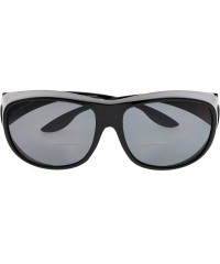 Oversized Oversize Polarized Bifocal Regular Sunglasses to Wear Over Fitover Sunreaders - Grey - CK18CO7IEY4 $14.19