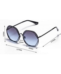 Aviator women fashion sunglasses six sided pattern - D - C418S5QENEY $39.13