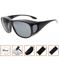 Oversized Oversize Polarized Bifocal Regular Sunglasses to Wear Over Fitover Sunreaders - Grey - CK18CO7IEY4 $14.19