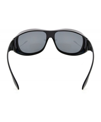Oversized Oversize Polarized Bifocal Regular Sunglasses to Wear Over Fitover Sunreaders - Grey - CK18CO7IEY4 $14.19