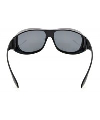 Oversized Oversize Polarized Bifocal Regular Sunglasses to Wear Over Fitover Sunreaders - Grey - CK18CO7IEY4 $14.19