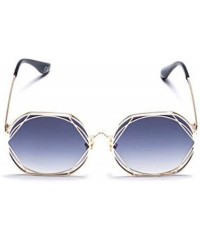 Aviator women fashion sunglasses six sided pattern - D - C418S5QENEY $39.13