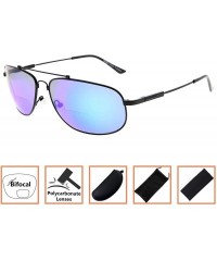 Wayfarer Memory Bifocal Sunglasses Flexible SUNSHINE READERS For Men And Women - Green-mirror - CM18N9QY3YU $13.09