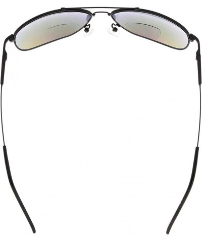 Wayfarer Memory Bifocal Sunglasses Flexible SUNSHINE READERS For Men And Women - Green-mirror - CM18N9QY3YU $13.09