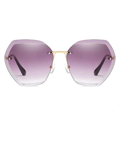 Oversized Women Luxury Rimless Sunglasses - Summer Oversized Vintage Shades Sun Glasses - A4 - CL196D88G9T $12.88