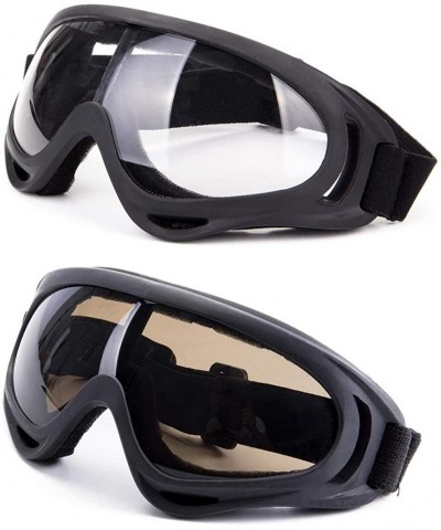 Goggle Snowboard Protection Windproof Motorcycle - Transparent+Tawny - CI18KQ0TZ0Q $9.29