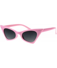 Rectangular Womens Retro Fashion Sunglasses Rectangular Cateye Frame UV 400 - Pink - C118GLX5HN9 $11.50