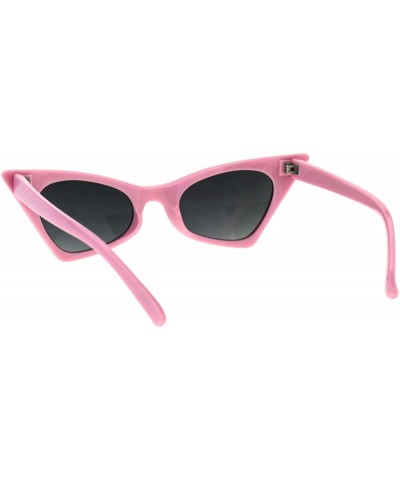 Rectangular Womens Retro Fashion Sunglasses Rectangular Cateye Frame UV 400 - Pink - C118GLX5HN9 $11.50