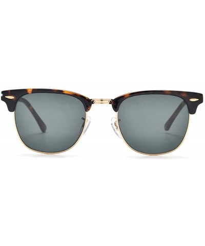 Square sunglasses for women men TR90 frame TAC and crystal glass lens sun glasses - Leopard Frame/Grey Lens - C2194R6A4HD $30.94