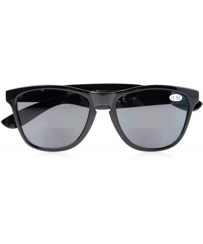 Round Womens Stylish Look Quality Key-Hole Style Bifocal Sunglassess - Black - CU180RIOAIO $21.83
