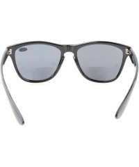 Round Womens Stylish Look Quality Key-Hole Style Bifocal Sunglassess - Black - CU180RIOAIO $9.19