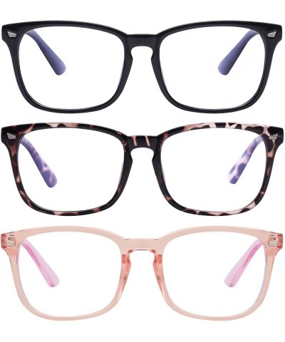 Aviator Various Blocking Glasses Eyeglasses Computer - Black-pink-leopard - CO1992MNDT5 $14.14