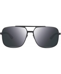 Rectangular Polarized Sunglasses for Men and Women Rectangular Metal Frame Shades Glasses - CJ18WOYECG9 $37.91