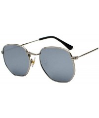 Square Vintage Square Mens SunglassMetal Frame Black Sun Glasses Women Unisex Summer Style Oculos De Los - C4 - CN197A23Y8O $...
