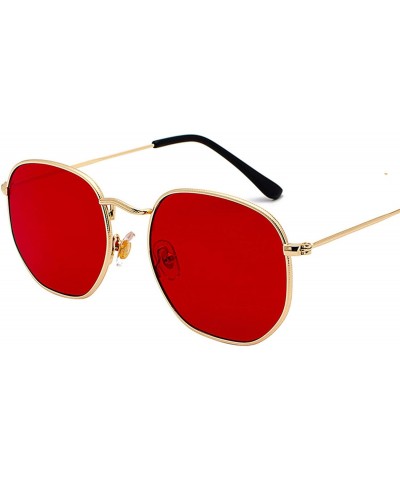 Square Vintage Square Mens SunglassMetal Frame Black Sun Glasses Women Unisex Summer Style Oculos De Los - C4 - CN197A23Y8O $...