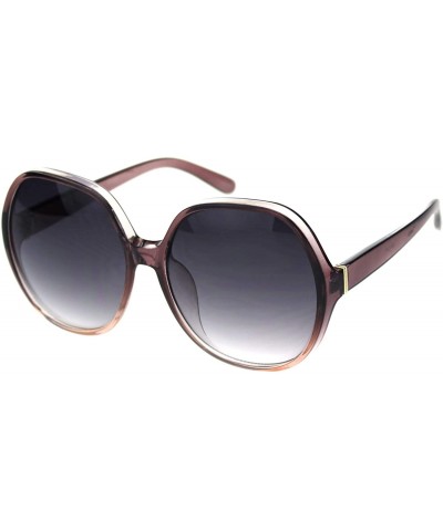 Round Oversized Round Sunglasses Womens Vintage Fashion Ombre Translucent Colors - Lavender - C718X4A3OTW $12.30