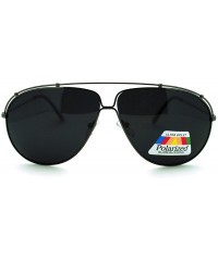 Aviator Polarized Sunglasses Unique Arched Top Aviators Thin Lite Metal Frame - Gunmetal - CQ186I48ZQ9 $12.20