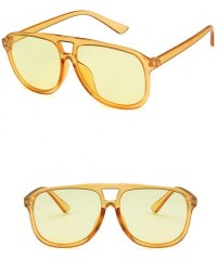 Rectangular Unisex Sunglasses Fashion Blue Drive Holiday Rectangle Non-Polarized UV400 - Yellow - CQ18RLXQE72 $8.96
