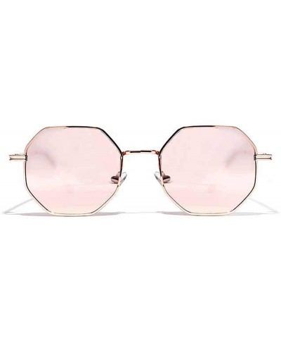 Goggle New Polygon Small Sunglasses Women Retro Round Metal Sun Glasses Men Er Hexagon Eyeglasses UV400 - 3 - CX199C8QD5Y $21.96