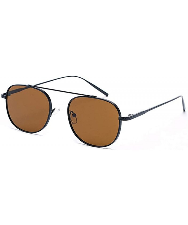 Aviator 2019 new sunglasses ladies retro trend sunglasses metal frame sunglasses - E - CB18S9LRQMH $46.35
