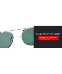 Aviator 2019 new sunglasses ladies retro trend sunglasses metal frame sunglasses - E - CB18S9LRQMH $46.35