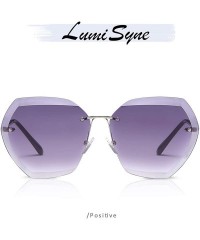 Oversized Sunglasses Oversized Transparent Gradient - Light Purple/Silver - CW18Y4IUSU5 $25.40
