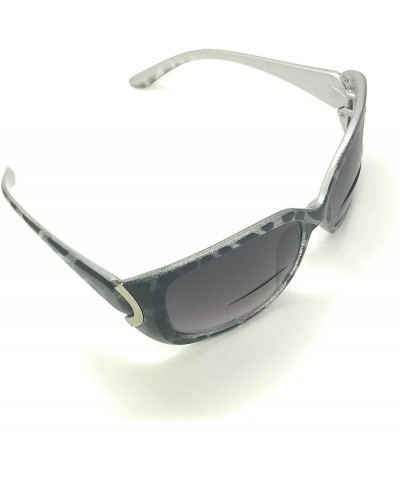 Rectangular Sun Readers Classic Jackie O Bifocal Sunglasses for Women - Silver - CP187Q6UZYQ $25.69