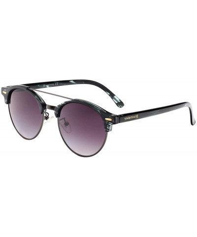 Rimless Classic Clubround Aviator Sunglasses Lightweight Semi Rimless Shades for Unisex P2116 - CV17Z782XRR $23.17