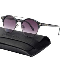 Rimless Classic Clubround Aviator Sunglasses Lightweight Semi Rimless Shades for Unisex P2116 - CV17Z782XRR $12.20