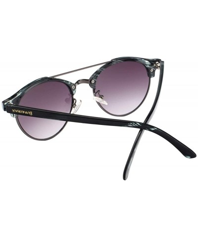 Rimless Classic Clubround Aviator Sunglasses Lightweight Semi Rimless Shades for Unisex P2116 - CV17Z782XRR $12.20