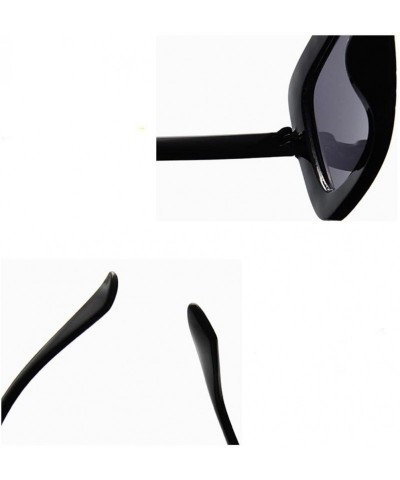 Square Women Vintage Style Rhinestone Square Mirror Sunglasses Plastic Frame Sun Glasses - Black & Grey - C01982YEN2O $9.32