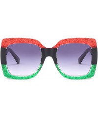 Square Oversized Square Sunglasses Women Multi Tinted Frame Fashion Eyewear - C5 - C518D04ZYK5 $7.98