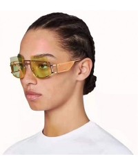 Oversized Woman Retro Oversized Big Square Frame UV400 Polarized Sunglasses for Female 2130 - Pink - CB18ZA62X6A $55.55